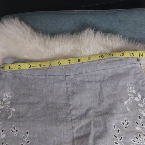 FREE PEOPLE Life's Too Short Eyelet Shorts Gray size 2 - Picture 10 of 11